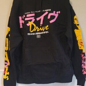 Rare Rucking Fotten Drive Movie Hoodie Large L Japanese Poster Ryan Gosling